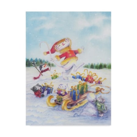 Cindy Wider 'Christmas Deliveries' Canvas Art,35x47